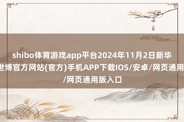 shibo体育游戏app平台2024年11月2日新华社发-世博官方网站(官方)手机APP下载IOS/安卓/网页通用版入口