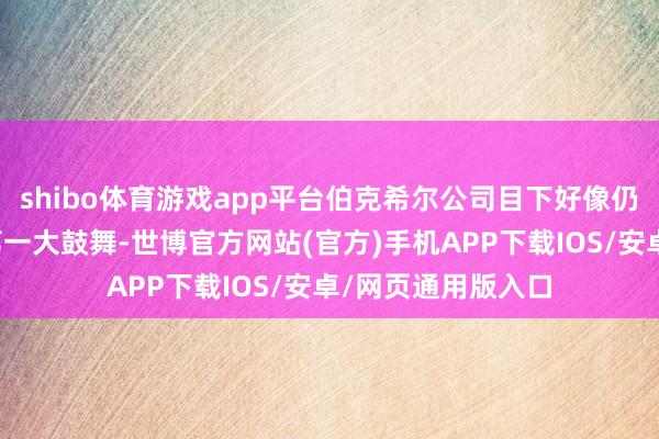 shibo体育游戏app平台伯克希尔公司目下好像仍是好意思国银行第一大鼓舞-世博官方网站(官方)手机APP下载IOS/安卓/网页通用版入口