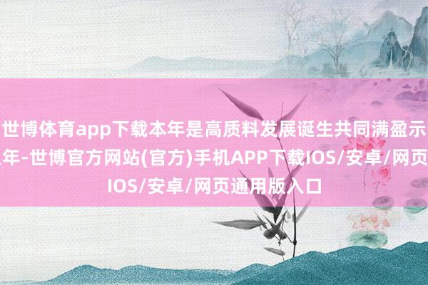 世博体育app下载本年是高质料发展诞生共同满盈示范区要津之年-世博官方网站(官方)手机APP下载IOS/安卓/网页通用版入口