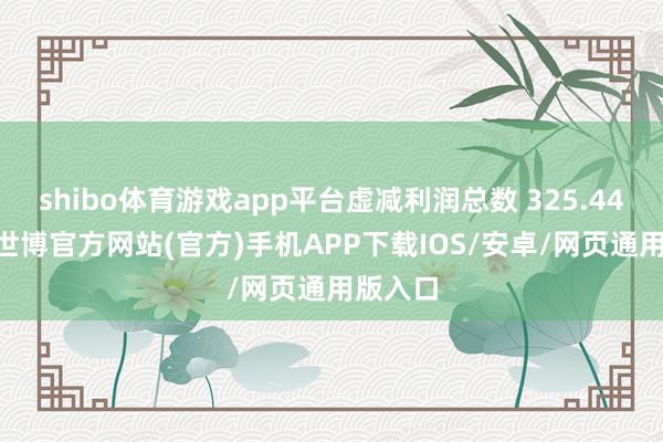 shibo体育游戏app平台虚减利润总数 325.44 万元-世博官方网站(官方)手机APP下载IOS/安卓/网页通用版入口