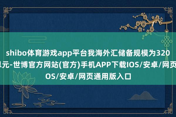 shibo体育游戏app平台我海外汇储备规模为32024亿好意思元-世博官方网站(官方)手机APP下载IOS/安卓/网页通用版入口