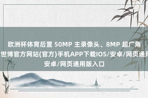 欧洲杯体育后置 50MP 主录像头、8MP 超广角录像头-世博官方网站(官方)手机APP下载IOS/安卓/网页通用版入口